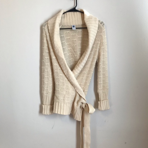Beige wrap cardigan - Picture 1 of 5
